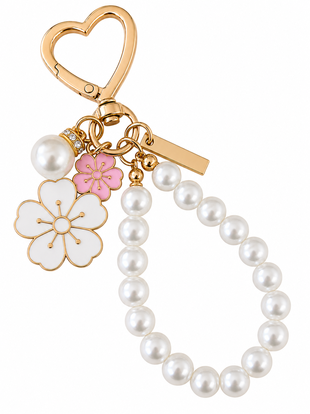 Flower Pearl Keychain