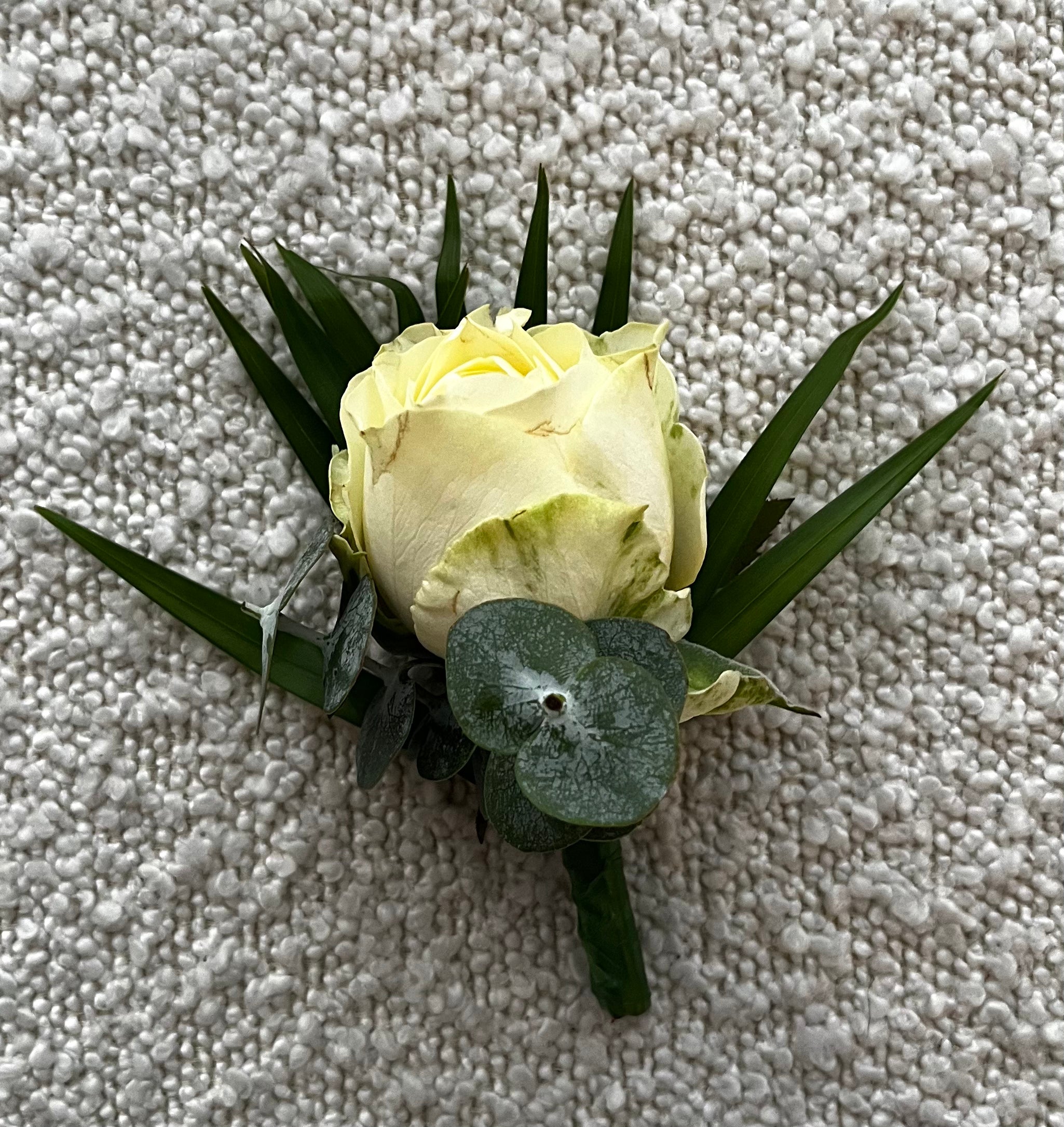 Buttonhole - White & Green