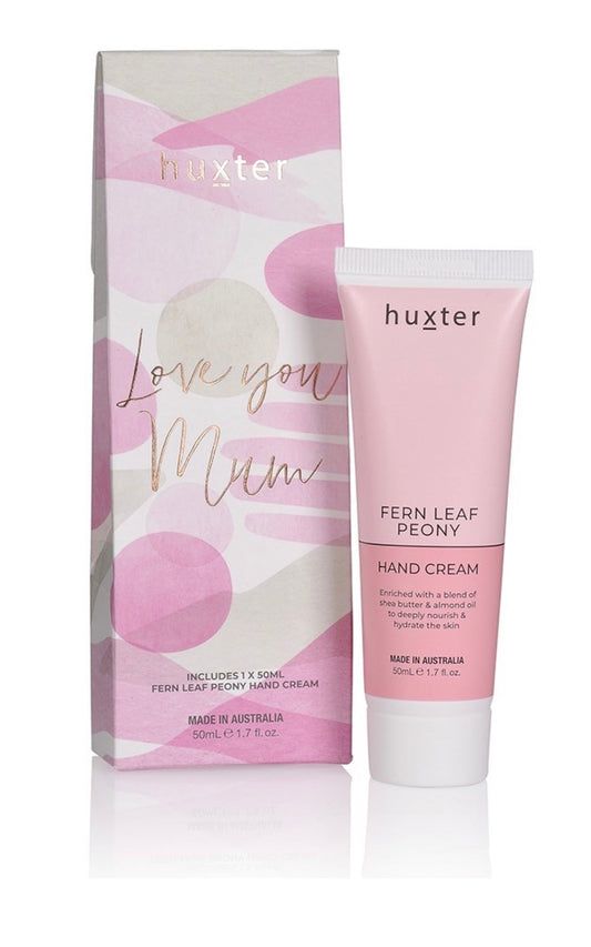 Mothers Hand Cream Gift Box - LOVE YOU MUM - Fern Leaf Peony 50ml