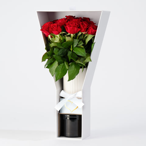 The Luxe Red Bouquet - Premium Red Roses