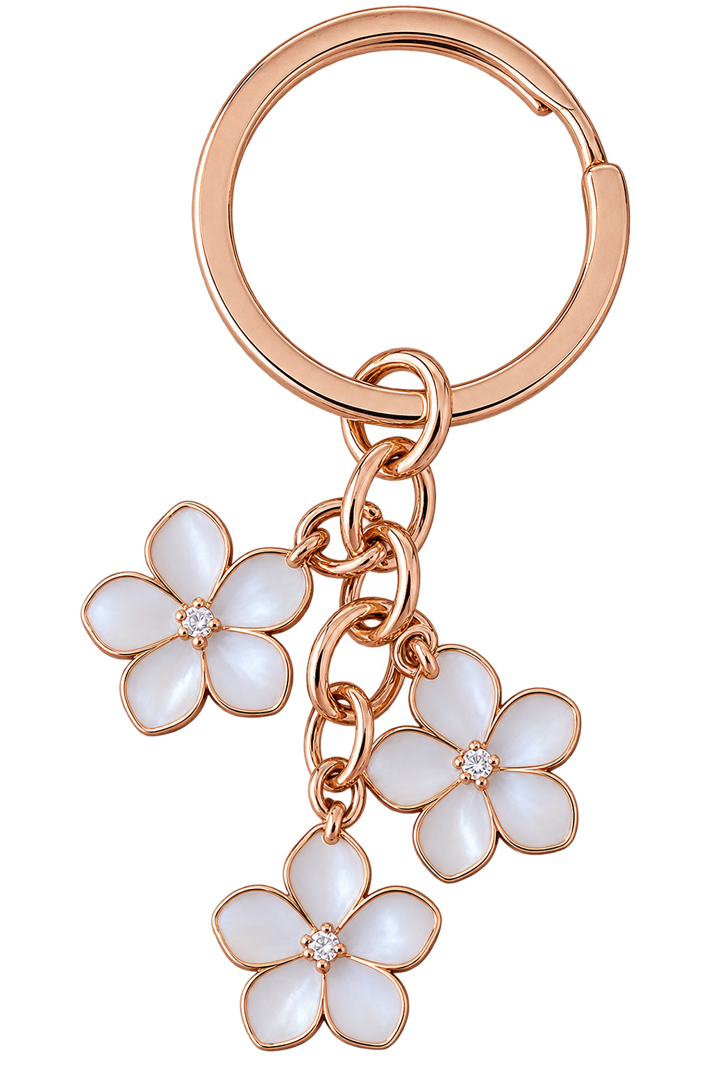 White Flower keychain