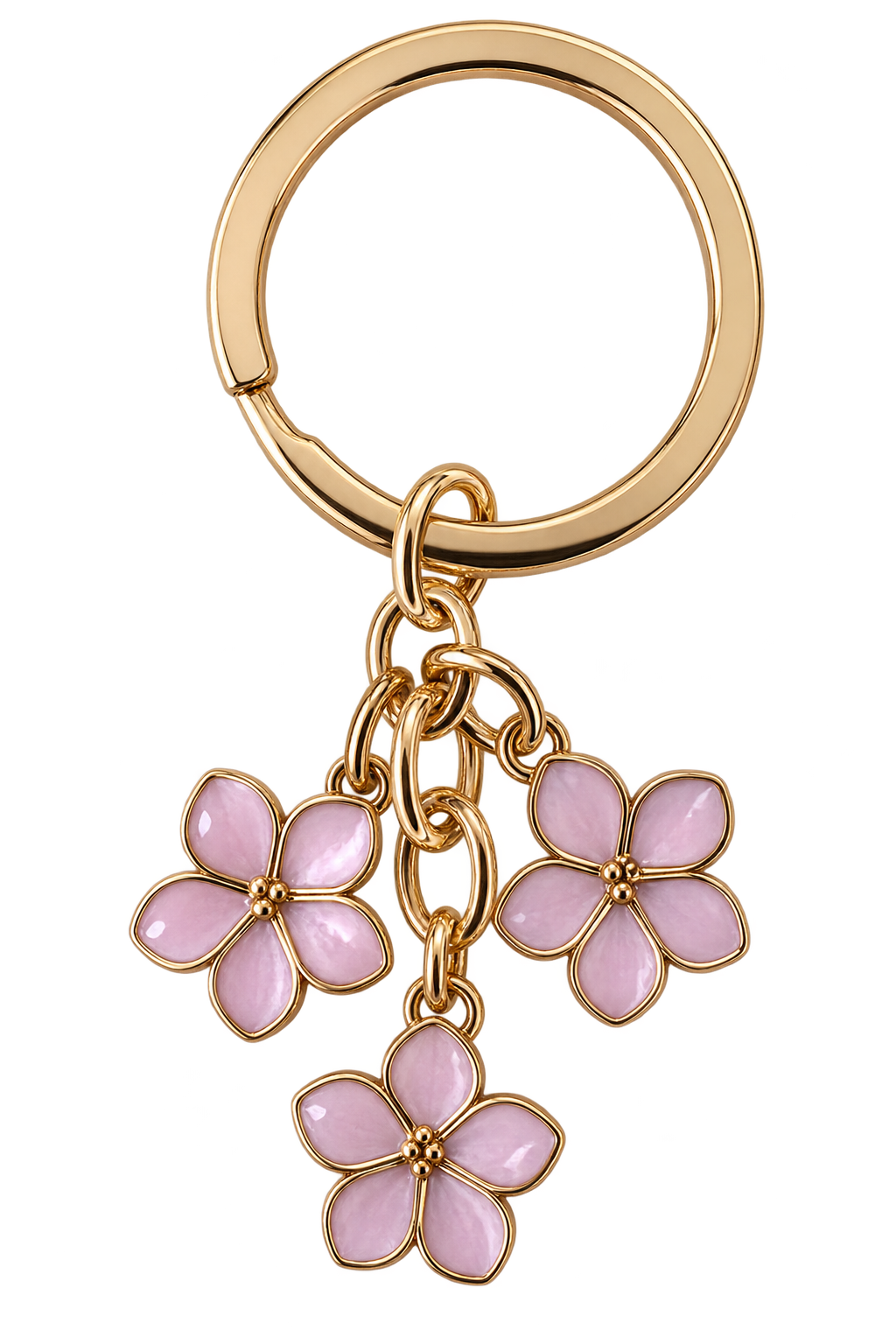 Pink Flower Keychain