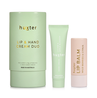 Huxter - Lip & Hand Cream Duo - Green - Lychee & Apple Blossom