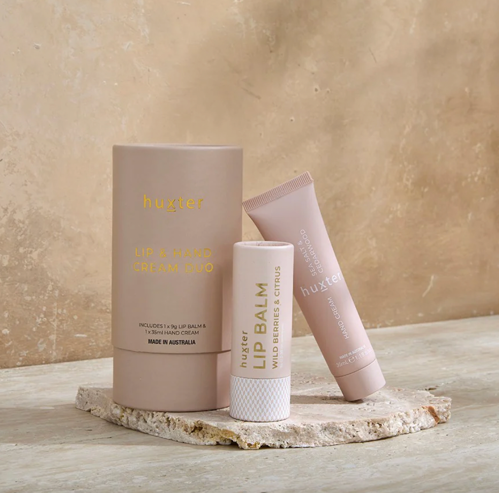 Huxter - Lip & Hand Cream Duo - Neutral - Sea Salt & Cedarwood