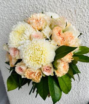 Large Bridal Bouquet - Peaches & Cream