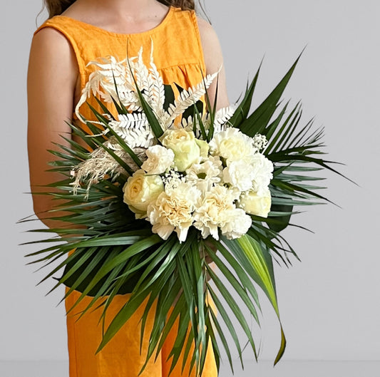 Elope Bridal Bouquet - White & Green